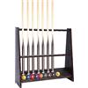 CCAUUB Supporto per stecca da biliardo a 8/10 fori, in venatura del legno, accessorio per stecca da biliardo, per sala giochi, club, biliardo, scaffale, marrone, 10 fori