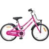 Ordellia Bicicletta per bambini da 18 pollici, da 5 a 7 anni, telaio in acciaio rosa e nero, con parafango, campanello, cavalletto e catarifrangenti, per città, giardino e vita quotidiana