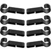 Abaodam Clip per Casco Nero in Plastico Antiscivolo per Lampada Frontale, Set da 8 Pezzi, Accessorio Compatto per Caschetto Antinfortunistico Notturno