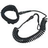 Ziaphsol Guinzaglio di sicurezza per SUP, nero, 25,4 cm, a spirale in TPU, con cinturino alla caviglia in neoprene e chiusura in , per tavola da surf, bodyboard, longboard, shorboard, sport acquatici