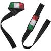 GuoChe Polsiere per sollevamento pesi con bandiera italiana, 66 cm, in neoprene, imbottite, per palestra, allenamento, palestra, powerlifting, bodybuilding