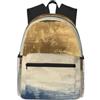 Tamiger Zaino unisex con stampa oro blu e bianca, leggero, casual, comodo, quotidiano, lavoro, viaggi, escursionismo, pendolarismo