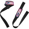 GuoChe Ohio State Flag Polsiere e cinghie di sollevamento 66 cm in neoprene imbottito resistente cinghie da polso per sollevamento pesi, bodybuilding, powerlifting e stacchi da terra