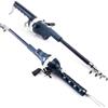 Drawup Canna da pesca portatile telescopica in carbonio da 1,38 m, con guide, set da viaggio leggero per principianti e bambini, compatta, 27 cm, 400 g (A- 1,38 m)