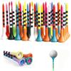 Huicare 50 tee da golf colorati, 83 mm, in plastica, accessori da golf, attrezzi da golf, accessori da golf per golfisti amatoriali, golfisti professionisti e giovani, ideali per colpi e esercizi