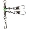 Tufgo Cuscinetto girevole in acciaio inox con rotazione flessibile a 360 gradi e striscia di silicone luminosa per una maggiore efficienza di pesca notturna (10° verde)