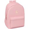 safta EL OCA BASICS ROSA - Zaino per laptop da 15,6 e USB, ideale per giovani di diverse età, tessuto riciclato, comodo e versatile, qualità e resistenza, 31 x 18 x 44 cm