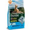 Monge Bwild Dog Grain Free Adult Mini con Acciughe, Patate e Piselli - Sacco Da 3 Kg