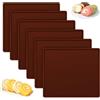 Ruioomeep 6 pellicole in silicone per essiccatore automatico con bordo, tappetino in silicone antiaderente con bordo, tappetino riutilizzabile per forno, in pelle di frutta e disidratatore senza BPA
