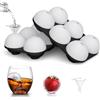 HONYAO® Ghiaccio Stampo Silicone con Coperchio, 4,2CM Cubetti Ghiaccio Sfera Cubo, Senza BPA Forma Ghiaccio Grande per Whisky Cocktail
