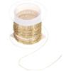 sourcing map Catena a maglia barbazzale da 5 metri, in acciaio inossidabile, catena a maglia cubana da 1 mm, con clip di carta, maglie incrociate intrecciate, per gioielli fai da te, oro
