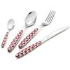 Eme Set 24pz Posate Vetrina Salvaspazio Vero Margarita Rosso Made in Italy