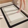 Odot Tappeto Bagno Antiscivolo Diatomite Lavabile Assorbente Asciugatura Rapida Tappetino in Microfibra Tappetino da Bagno per Doccia Ingresso Cucina, Design Moderno (Geometria,80x100cm)