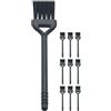 Toyvian Spazzole per Pulizia Macchina Caffè 10 Pezzi Set Nero in Pp e Nylon, Leggero e Facile da Usare per Pulizia Quotidiana Bar e Casa