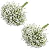 Winlaovate Fiori artificiali per respiro del bambino, 32 steli di gypsophila finti per vasi, fiori di seta pieghevoli per bouquet, centrotavola per matrimoni e decorazioni per la casa (bianco)