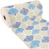 DecoMeister Tappetino da Bagno in Morbida Schiuma 140x65 cm - Tappeto Corsia e Passatoia Gomma Antiscivolo Multiuso per Corridoio e Bordo Piscina, PVC Traspirante - Conchiglie Blu