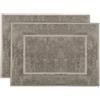 ZOLLNER 2 Tappetini da bagno in 50x70 cm - Zerbino assorbente e morbido in cotone - lavabile a 95°C - adatto per riscaldamento a terra - fango - qualità alberghiera