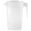 Makio M Caraffa rotonda in plastica con coperchio dosatore, senza BPA, 1 e 2 litri, lavabile in lavastoviglie (bianco, 2 litri)
