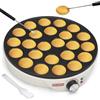 SugarWhisk Macchina per Mini-Pancake 24 alveoli, Piastra elettrica per Aebleskiver e Poffertjes, Macchina per pancake danesi, Creatore di Cake Pop, Macchina per pancake olandesi, bianca