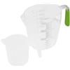 VICASKY Misurino con Manico Portatile Cucina in Plastica da 900ml Bianco da Misurazioni Precise e Pratiche e Scala Graduata Facile da Leggere