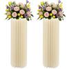 chennnls Colonna di carta pieghevole, 2 pezzi, supporto per fiori in cartone, set di supporti per fiori di cartone, colonne decorative pieghevoli per matrimonio, decorazione da tavolo, marcatore, decorazione