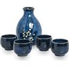 Starry Mart Edo - Set per sakè giapponese Hana, colore: Blu