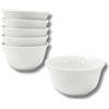 LEONARDO LUXURY HOME DESIGN Set 6 Ciotole Porcellana Bianca Ø 10,5x5,5H cm Coppette per Dessert Macedonia Gelato Snack Adatta a Lavastoviglie Microonde Idea Regalo (6 Ciotole Piccole)