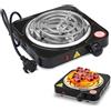 RANJIMA Accendino elettrico a carbone da 1000 W, con griglia per carbone, bruciatore di carbone per carbone di cocco e carbone di bambù, riscaldatore mobile, riscaldamento rapido per barbecue, cucina