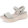 QUEEN HELENA Sandali Sportivi a Strappo con Sottopiede Ortopedico Casual Donna BZ430 (Grigio, Sistema Taglie Calzature EU, Adulto, Donna, Numero, Media, 40)