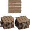 WOLTU Piastrelle per Pavimenti da Esterno Mattonelle Pavimentazione ad Incastro Click-Deck in Legno Composito Marrone 22 Pannelli / 2 m²