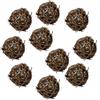JRSHIRLEYLTD 10 Pezzi 6 cm Palline Masticare,Giocattoli Masticare Conigli, Accessori Conigli,Naturale Brown Dell'erba Palla, Materiale Naturale Sicuro Piccoli Palline Masticare,Per Animali