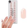 DOONAILS Soft Gel Press On Nails Set di 30 unghie Flower Power forma arrotondata Crema da incollare Full Cover in qualità salone unghie finte soft gel Medium naturale e piacevole da indossare