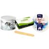 Generico KIT DEPILAZIONE 1 CERA BARATTOLO CREMA DI RISO 400ML + ROTOLO STRISCE TNT + 100 SPATOLE STENDICERA