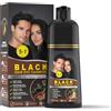 Gowwim Black Hair Dye Shampoo per capelli grigi, 500 ml, ingredienti naturali, shampoo per capelli, balsamo per la riparazione dei capelli, 5 minuti, copertura grigia da 500 ml, Panax Ginseng