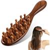 Tupenofif Haarbürste, spazzola in legno per dreadlock spazzola loc dentata larga per capelli ricci districante legno massaggio del cuoio capelluto antistatica spazzola legno per massaggio pettine