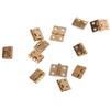 Uteruik Set di 60 PZ Confezione da 12 Cerniere Confezione da 48 Viti per Scala 1:12 Dollhouse Miniature Home Door Cabinet Accessorio FAI DA TE Mobili Dorato