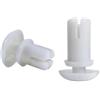 Generico 100 pezzi di elementi fissaggio in nylon Clip M2 .6 M3 .5 M4 M5 M6 Nero/Bianco Rivetto/Rivetto in plastica(White,M5x10.5mm-100PCS)