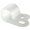 GTSE 100 Fascette a P in Nylon Bianco 9,5 mm / 3/8, Clip Fermacavi a Vite in Nylon 66 UL 94V-2, Supporti a P per Cavi, Fili e Tubi, Morsetti Fermacavo per Auto, Casa, Officina e Impianti Elettrici