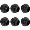 greenDracaena Set di 6 mini prolunghe maschio-maschio G1/4, ottone nichelato, raccordo per raffreddamento a liquido PC, Nero