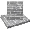 QUARKZMAN 20Pz Pannelli 3D per Pareti Pellicola E Incolla, Pannello per Parete Impermeabile, 35cm X 38.5cm Design Mattoni Carta da Parati Xpe Piastrelle Doccia, Grigio