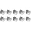 sourcing map 10 staffe a U per pannelli da 3,1 cm, 31 x 34 x 30 mm, staffe di fissaggio in metallo a forma di U per collegamento di guardrail o partizioni, argento