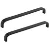 BOZONLI Maniglie per Mobili da Cucina 192mm, Maniglia per Mobili, in Lega di Alluminio, Nero, per Guardaroba Porte Cassetti Armadio Comò, 2 pezzi