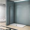 AICA 90x200cm Box Doccia Parete Walk In Con Vetro Trasparente Easyclean 8mm+Barra 45cm