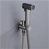 FQYEP Idroscopino Portatile WC A Parete Doccetta per Bidet A Doppia Uscita In Ottone Adatta per La Pulizia Di WC,Pavimenti E Vasche,Grigio Canna Di Fucile