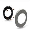 SECUREMME Kit Piastrina 4300, Bocchetta per Porta Blindata, 62x82x6 mm, con Foro Ø46 mm, con Inserto per Cilindro Europeo, Nero