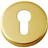 DACAN PROTECTION Bocchetta Tonda Foro Cilindro Ottone Lucido - Rosetta Copriforo per Serratura - Accessorio per Porte Interne e Esterne - Design Classico in Metallo Resistente Ø 50 mm