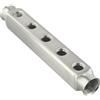 Yuanpgky Tubo collettore di distribuzione in acciaio inossidabile 304 per sistemi di riscaldamento a pavimento con filettatura principale G1 e distanza uscita 50 mm (5 vie)