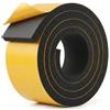 XLTBOMS 2 M Nastro Autoadesivo in Schiuma Nero - Guarnizione Adesiva/Nastro Adesivo Paraspifferiper per Porte e Finestre, Neoprene Adesivo Isolamento Termico e Tenuta | Larghezza 50 mm x Spessore 10 mm