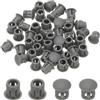 PATIKIL Tappi Copriforo, 48Pz 1/5 (5mm) Tappi per Fori in Plastica Copriforo a Vite Scrivania Fibbia Bloccaggio Inserto per Mobili Fori Armadio Cucina, Grigio