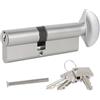 DIDA® Cilindro europeo a bottone 100 mm 55 T/45 - Serratura in UPVC anti-gancio e anti-foratura - 3 chiavi - alta sicurezza BS EN 1303:2005